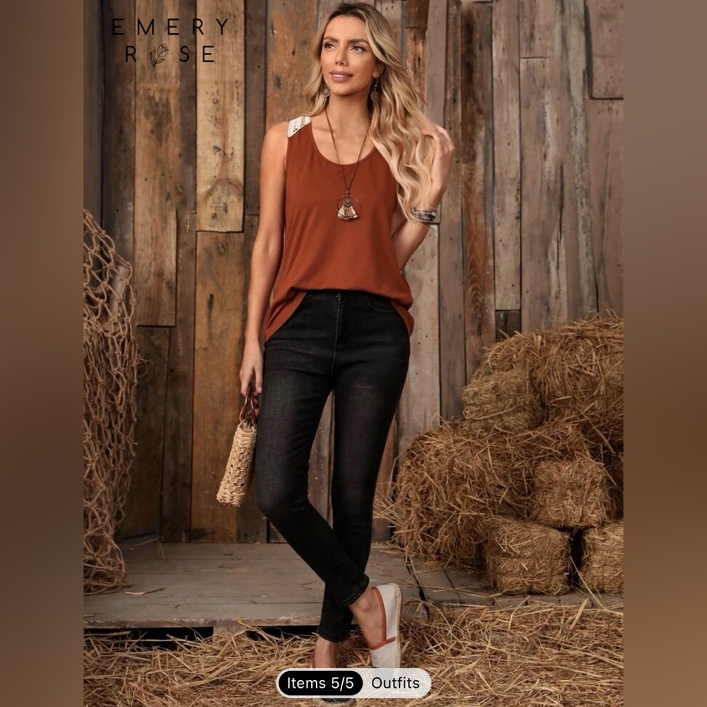 Lace Back Tank Top